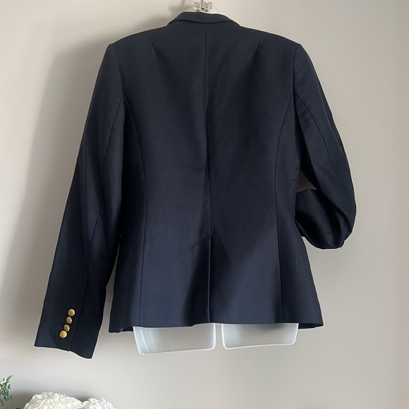 Banana Republic navy faux double breasted single hook blazer with pockets - Picture 7 of 10